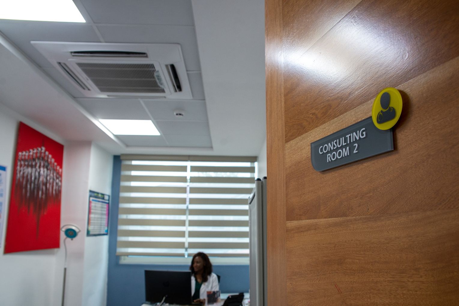 Healthcare professional interacting with a client